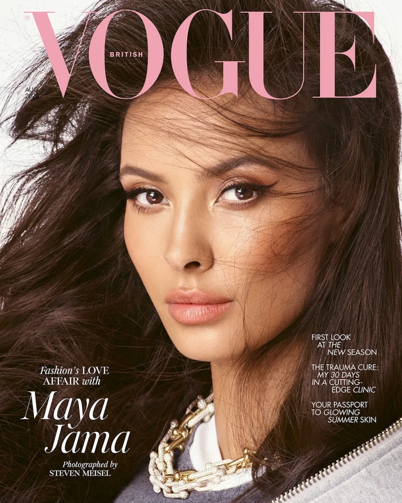 UK Vogue August 2023 : Maya Jama by Steven Meisel